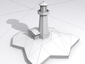 low-poly lighthouse 3D Model
