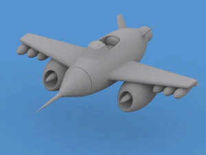 avi&atilde;o de guerra Modelo 3D