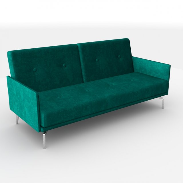sofa velvet emerald 3D 모델 .c4d .max .obj .3ds .fbx .stl .blend 
