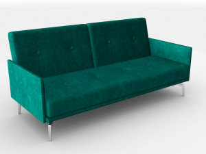 sofa velvet emerald 3D 模型