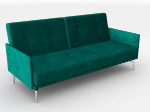 Sofa Samt Smaragd 3D Modell
