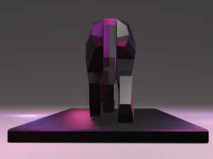 black panther statue lowpoly Modelo de Impressão 3D