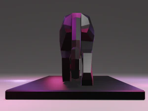 black panther statue lowpoly 3D Print Model