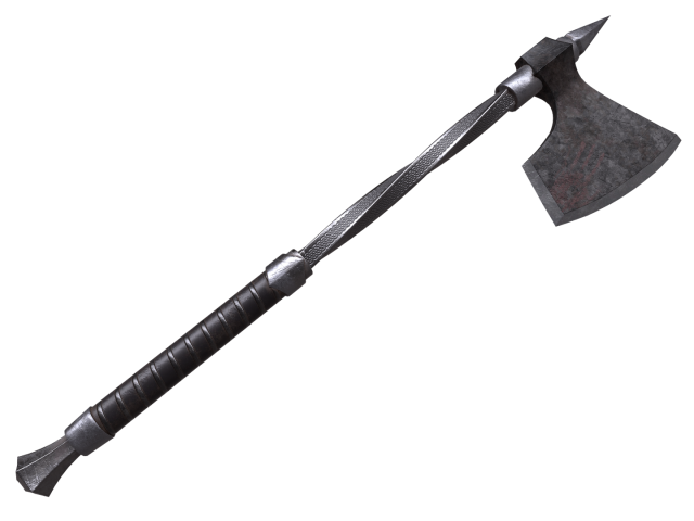 medieval axe Model 3D .c4d .max .obj .3ds .fbx .stl .blend 