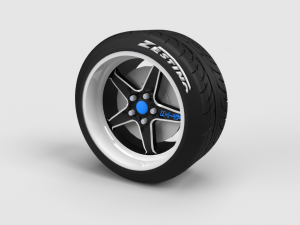 custom car wheels 3D 模型