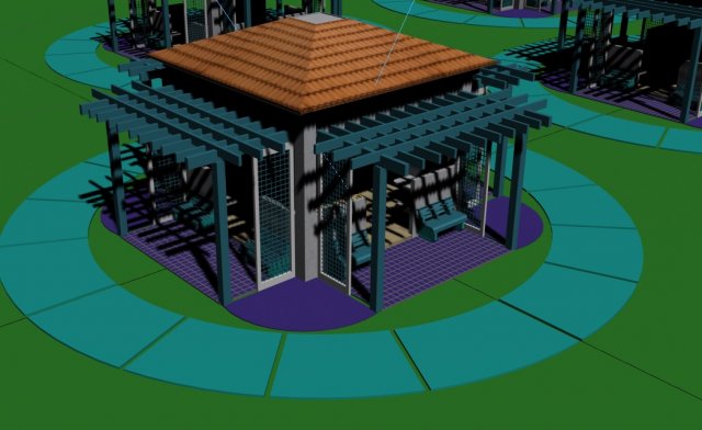 Gazebo Model 3D .c4d .max .obj .3ds .fbx .stl .blend 
