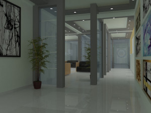 Police station lobby Model 3D