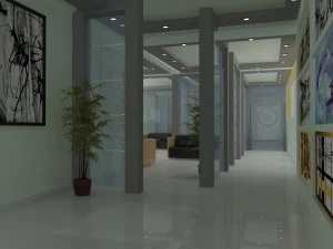 Polis merkezi lobisi 3D Model