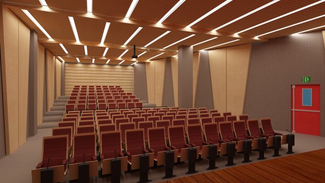 Auditorium Model 3D .c4d .max .obj .3ds .fbx .stl .blend