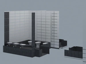 Public bath 3D Model