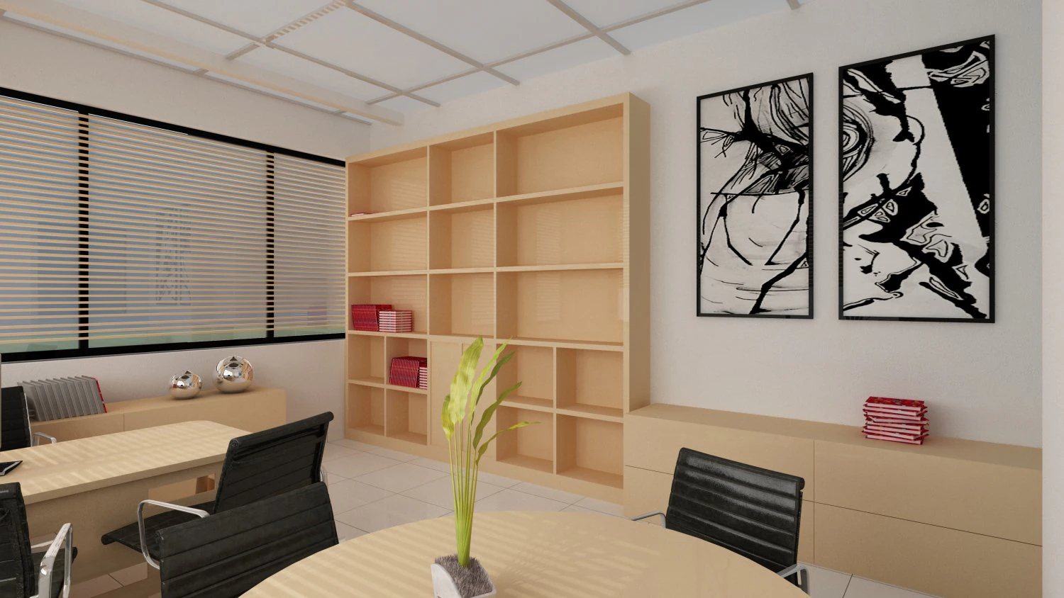 Interior office 3D Model .c4d .max .obj .3ds .fbx .stl .blend