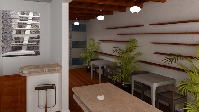 Small and personal bar 3D Модель .c4d .max .obj .3ds .fbx .stl .blend