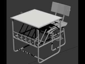 Chair and study 3D Model