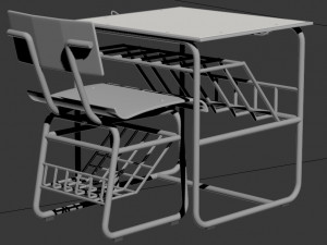 Chair and study 3D Model