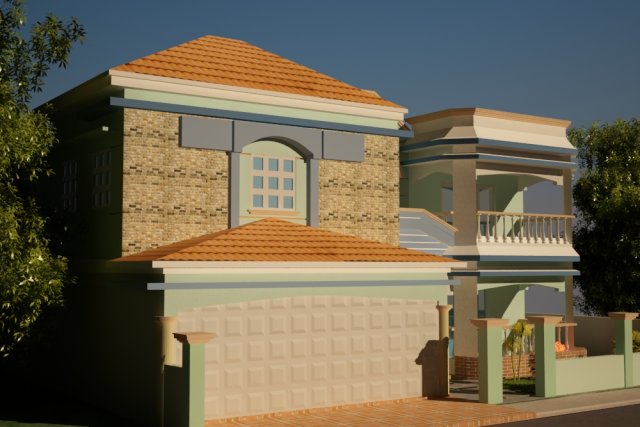 Rural house 3D Model .c4d .max .obj .3ds .fbx .stl .blend 