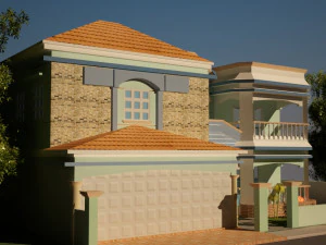 Сельский дом 3D Модель