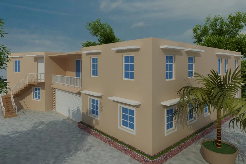 Rural house 3 3D Model .c4d .max .obj .3ds .fbx .stl .blend