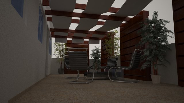 Exterior lounge Modello 3D .c4d .max .obj .3ds .fbx .stl .blend 