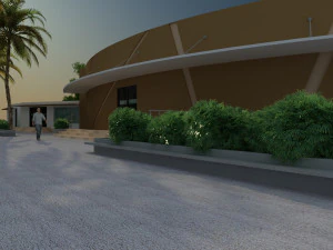 Auditorium exterior repdom 3D Model