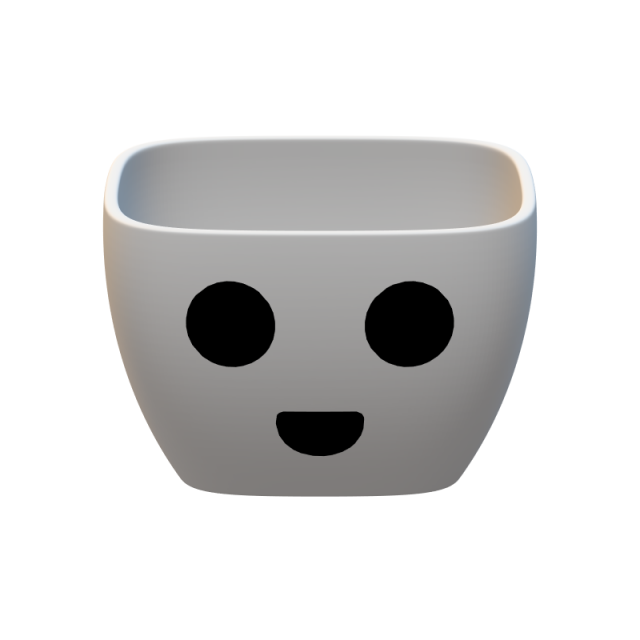 flower pot with face 3D-Druckmodell .c4d .max .obj .3ds .fbx .stl .blend 