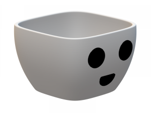 flower pot with face 3D-Druckmodell