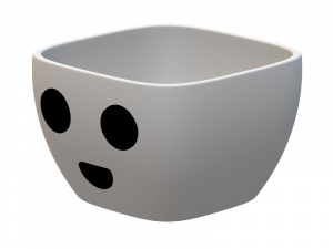 flower pot with face 3D-Druckmodell