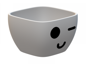 flower pot with face 3D 프린트 모델