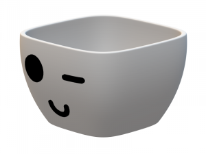 flower pot with face 3D 프린트 모델