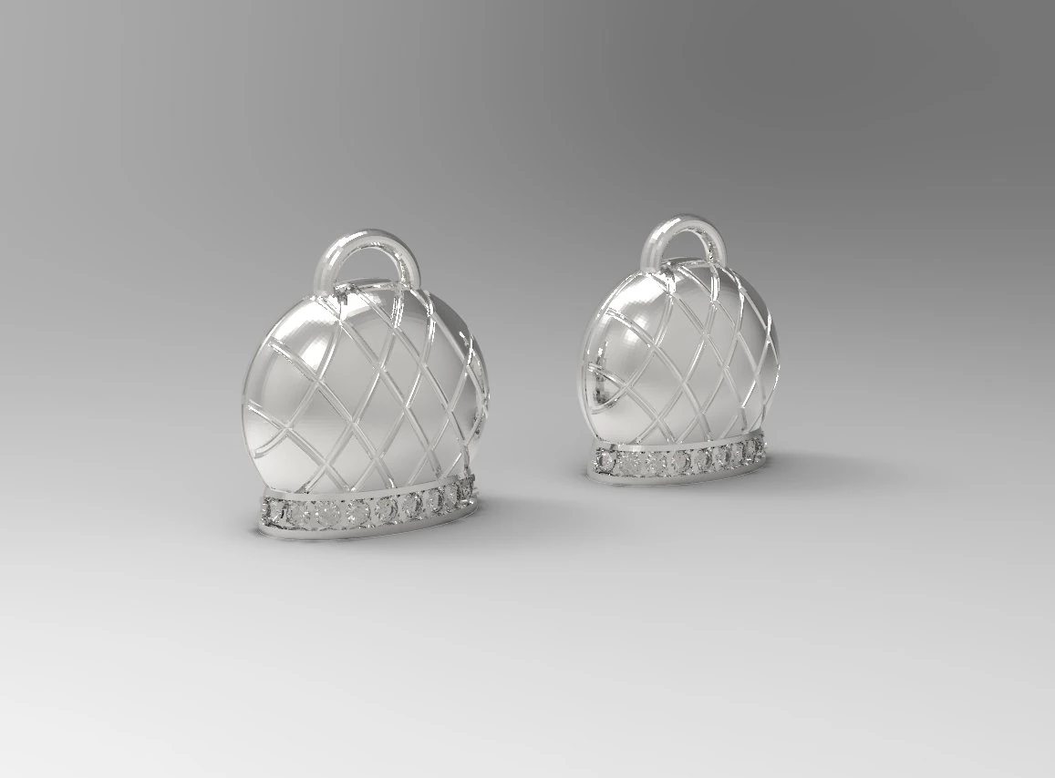 chantecler earrings 3D Model .c4d .max .obj .3ds .fbx .stl .blend 
