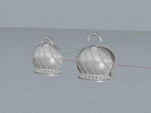 chantecler earrings Modelo 3D
