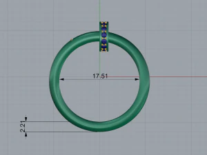 braslet and ring diamond 3D Model