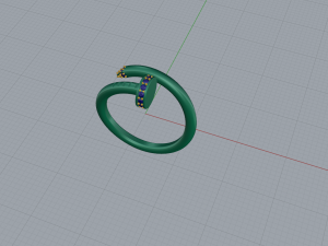 braslet and ring diamond 3D Модель