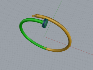 braslet and ring diamond 3D Модель