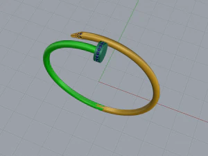 braslet and ring diamond 3D Model
