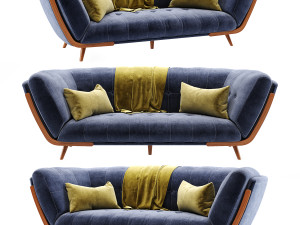 studio fabric sofa 3D Модель