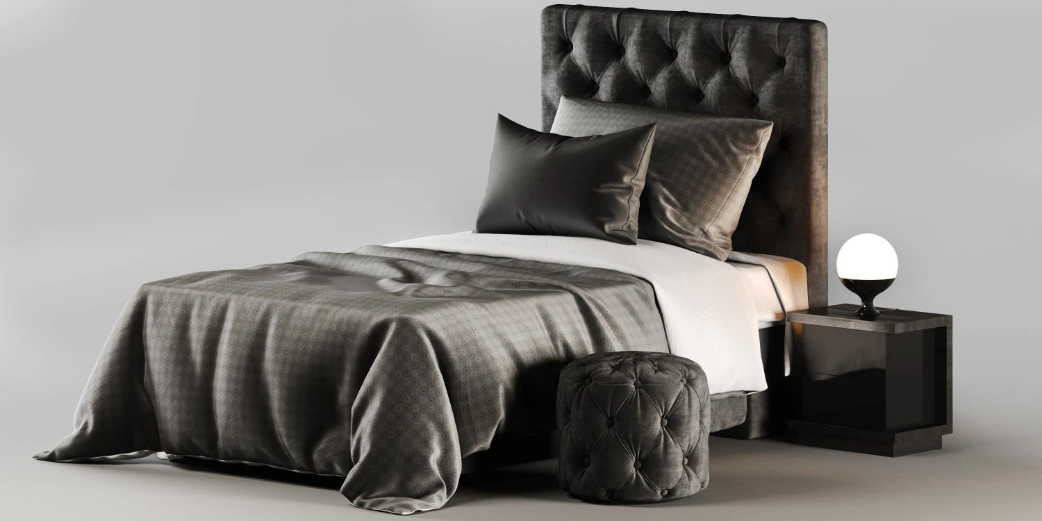 soverom inspirasjon single bed 3D Model .c4d .max .obj .3ds .fbx .stl .blend
