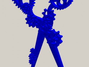 steampunk scissors pendant gears Model Cetak 3D