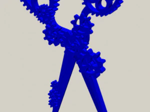 Ingranaggi pendenti con forbici steampunk Modello di stampa 3D