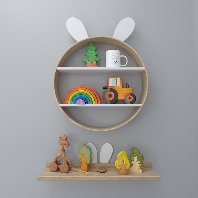 toys and furniture set Modelo 3D .c4d .max .obj .3ds .fbx .stl .blend 