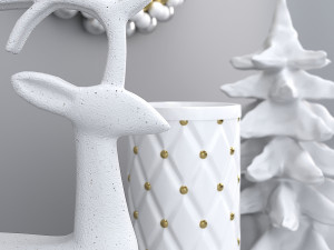 new year decor set 3Dモデル