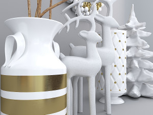 new year decor set 3Dモデル