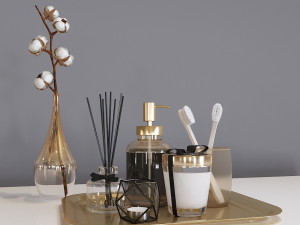 decorative bathroom set 3D-Modell