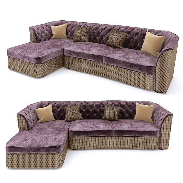 sofa drum essepi 3D Model .c4d .max .obj .3ds .fbx .stl .blend 