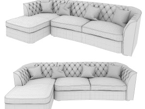 sofa drum essepi 3D Model