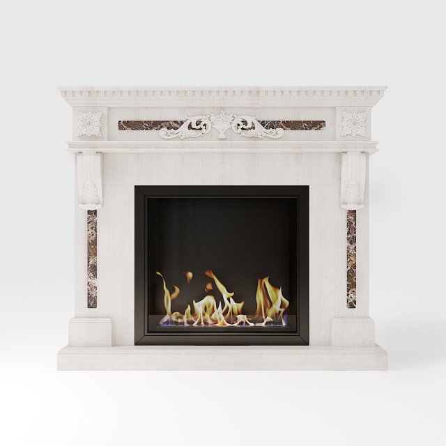 fireplace corsica wt 3D-Modell .c4d .max .obj .3ds .fbx .stl .blend 