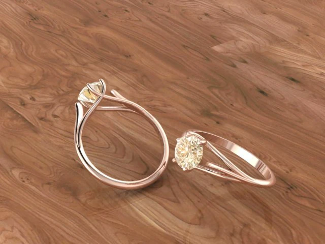 solitaire ring 3D Model .c4d .max .obj .3ds .fbx .stl .blend 