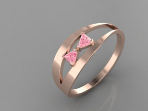 quite engagement ring Model 3D