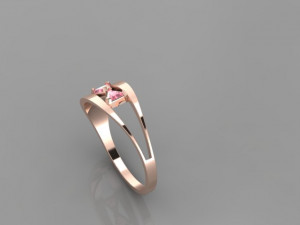quite engagement ring 3D Modell