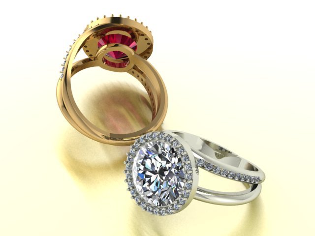 diamond signet ring Modèle 3D .c4d .max .obj .3ds .fbx .stl .blend