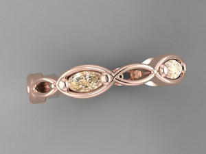 diamond ring Modello 3D